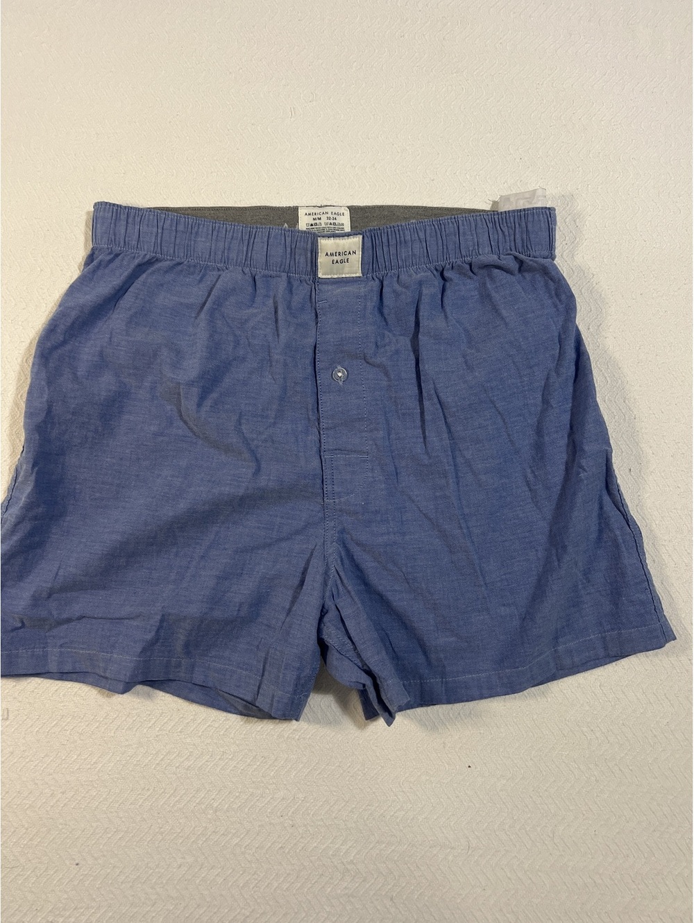 American Eagle Men's Blue Cotton Boxer Shorts Size M